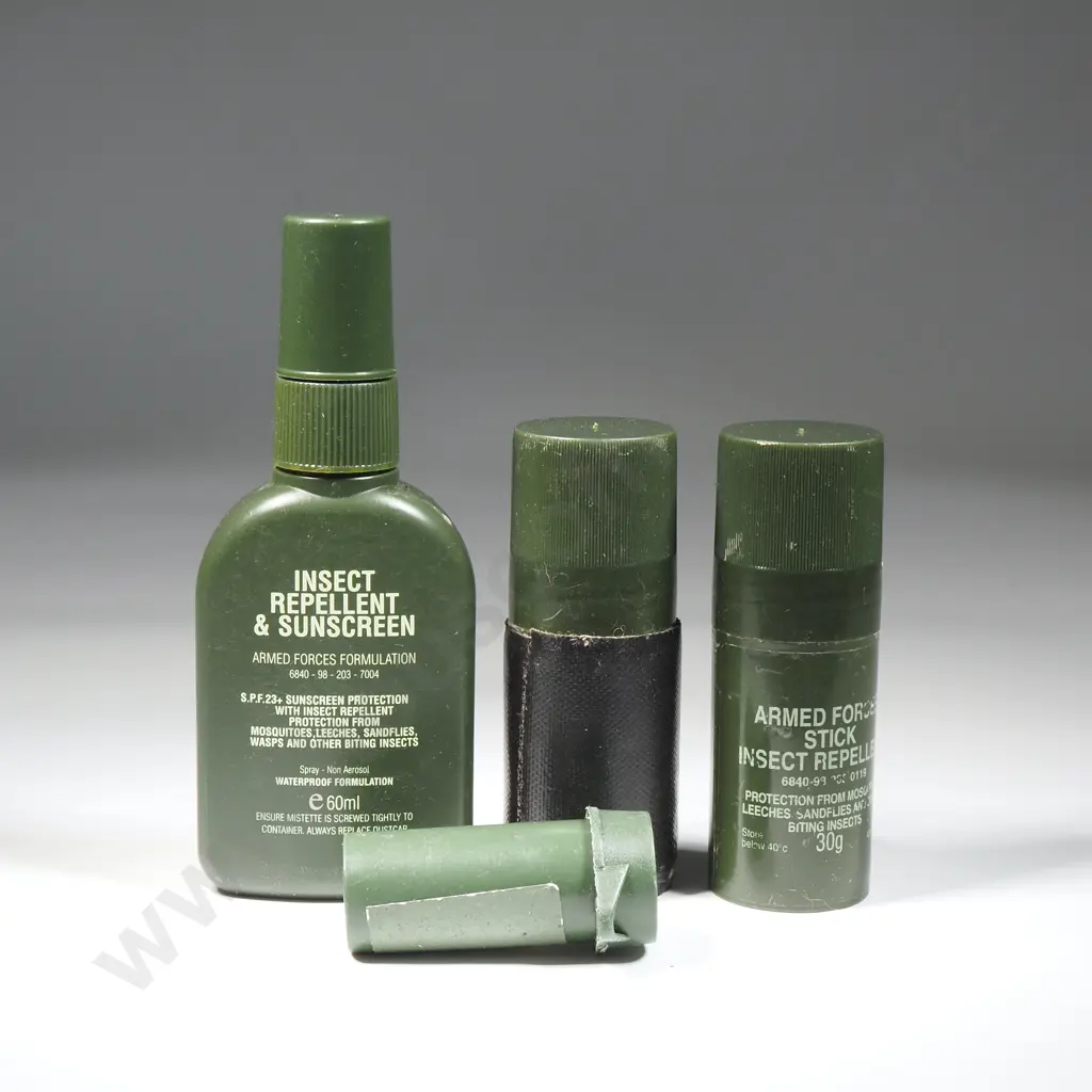 Military Issue - Sunscreen, Insect Repellant & Waterproof Matches  Image 1++