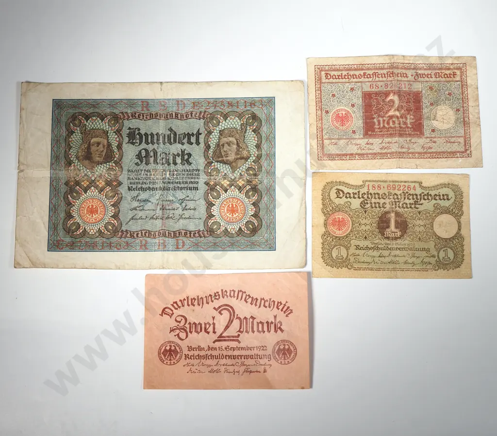 Mixed Bag of German 1920s Bank Notes. Image 1++