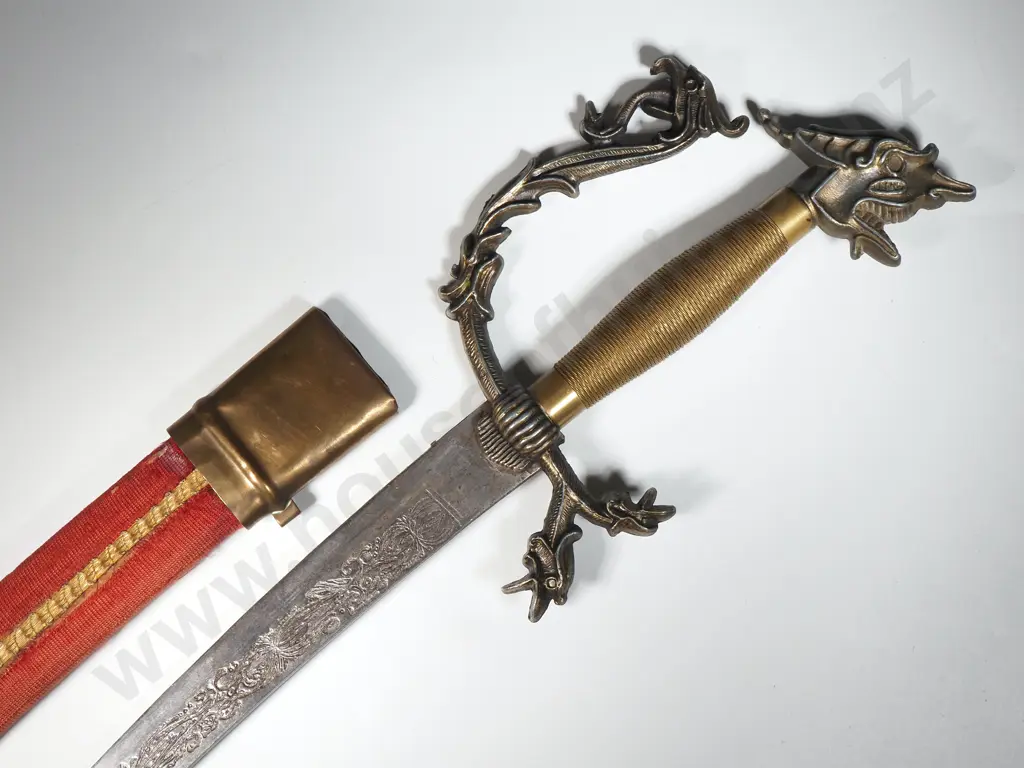 Indian Tourist Sword w Red Velvet Scabbard Image 1++