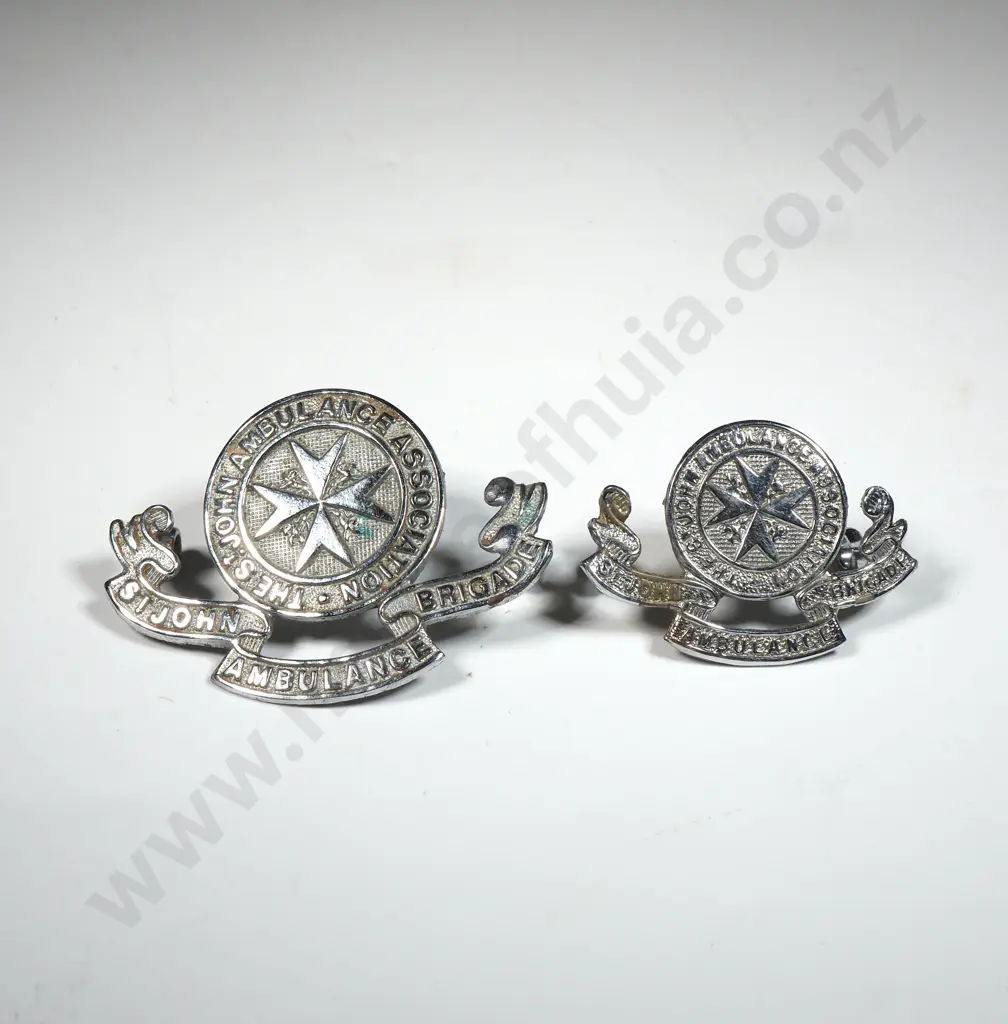 Two St John Cap Badges  Image 1++