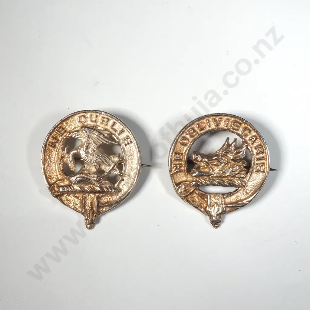 Two Scottish Clan Badges in Sterling Silver Image 1++