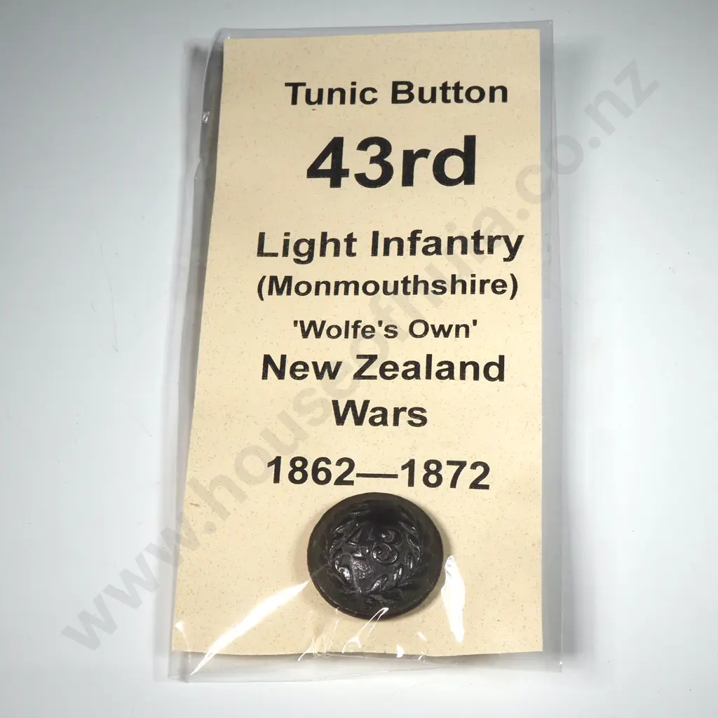 43rd Regt New Zealand Wars Button Image 1++