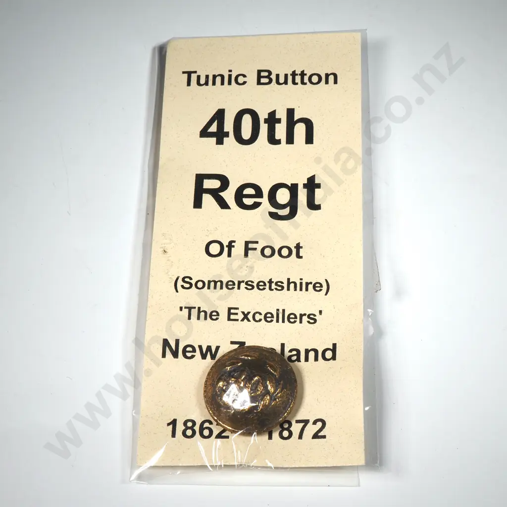 40th Regt New Zealand Wars Button Image 1++