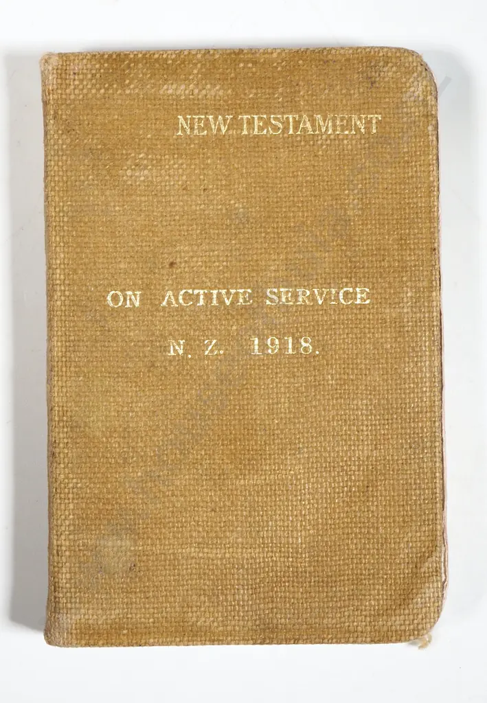 NZ 1918 On Active Service, New Testament - Pocket Edition. Image 1++