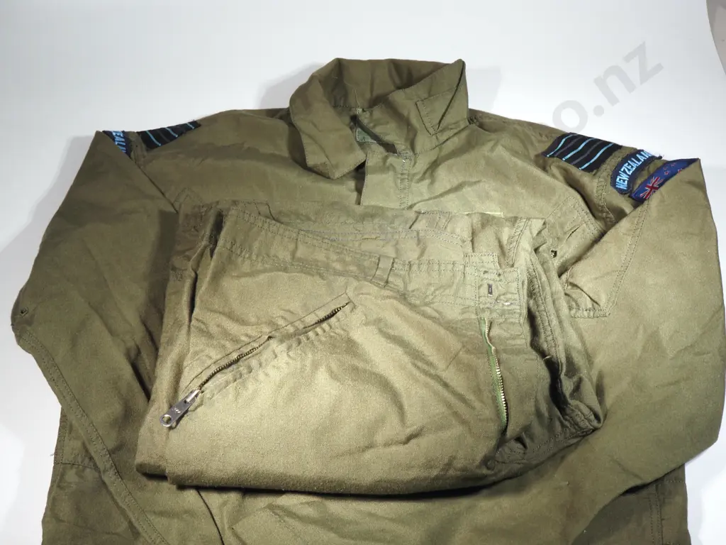 Australian Made Summer-Weight Airforce Jacket & Trousers w RNZAF insignia (1985) Image 1++