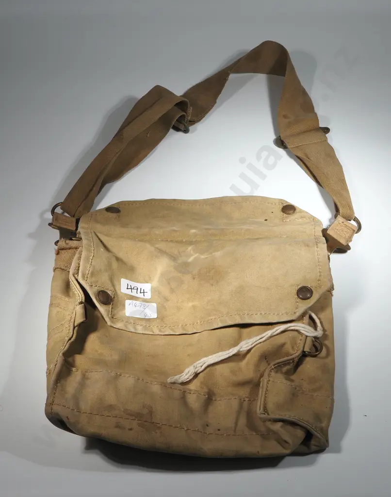 British Mark VI Gas Mask Bag Dated 1941. Image 1++