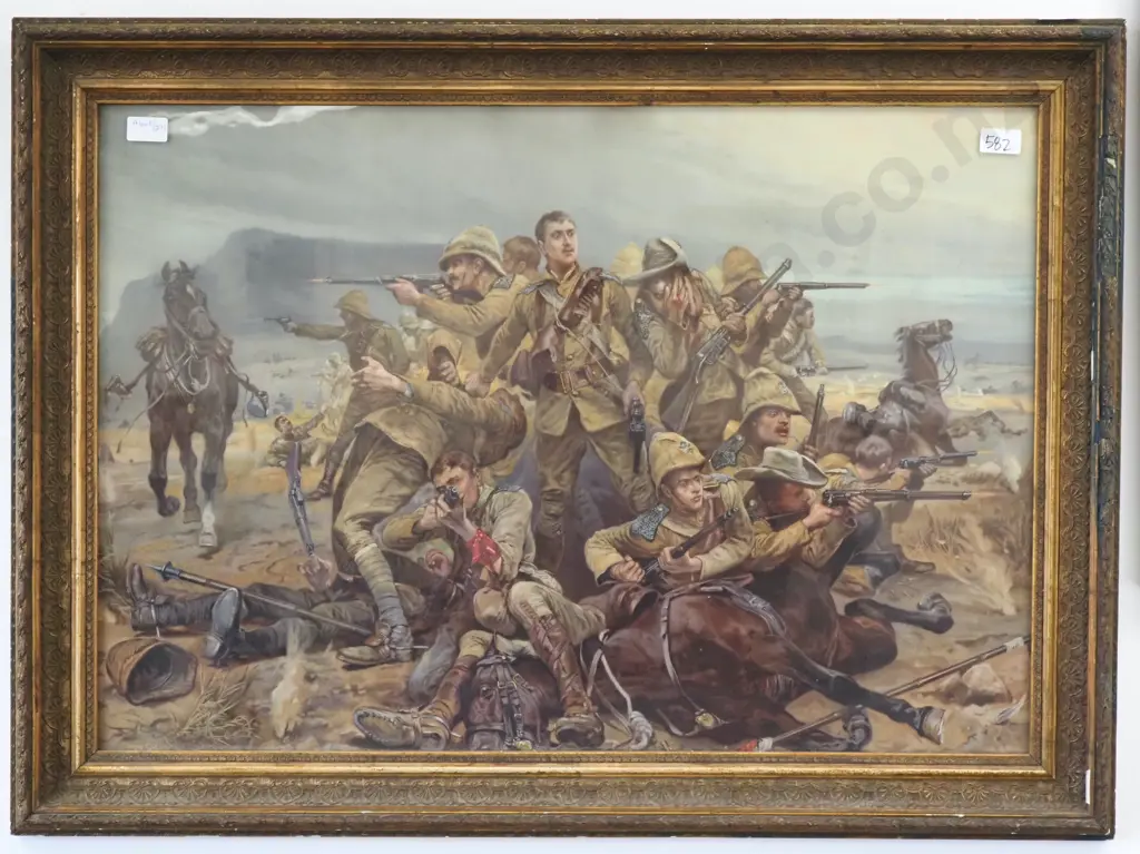 Richard Caton Woodville, "All That Was Left Of Them". Print. 510 x 740mm Image 1++