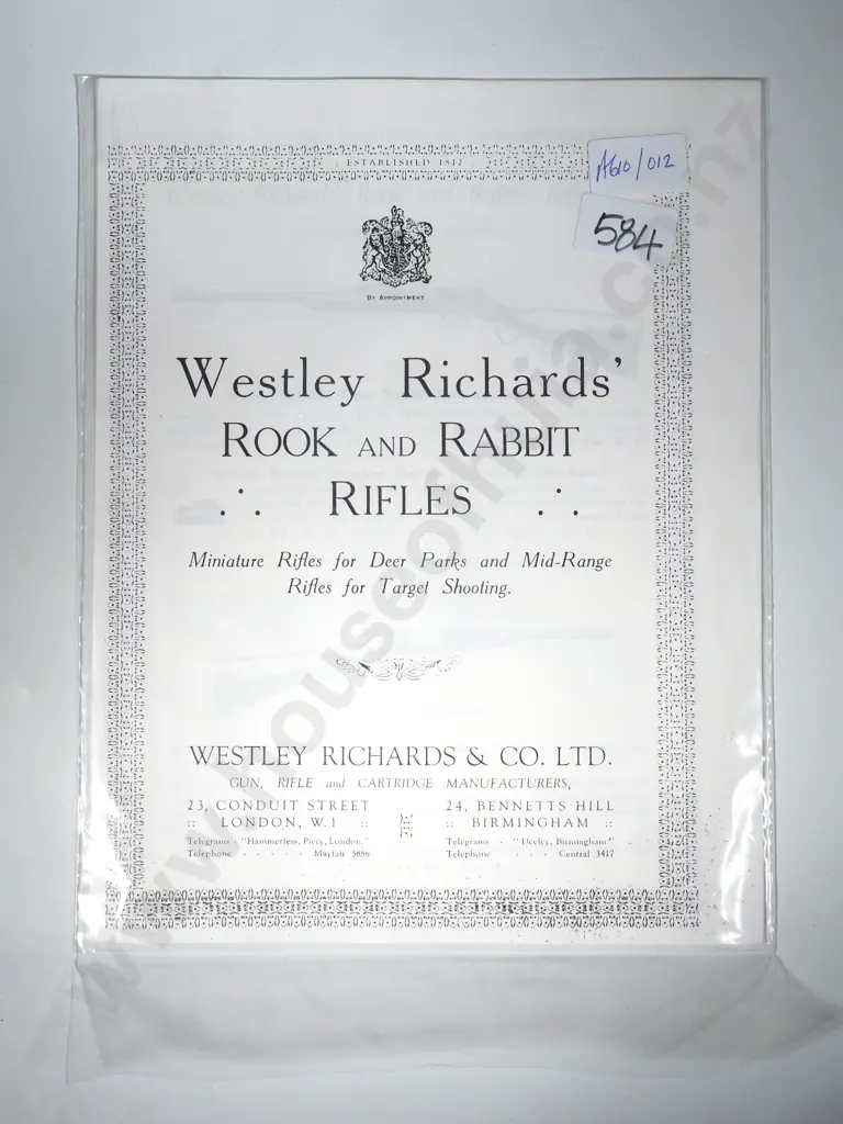 Westley Richards' Rook and Rabbit Rifles Image 1++