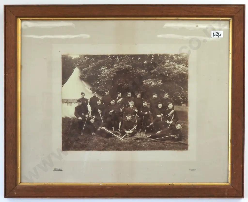 Historical Irish Photograph Of Military Personnel From The Studio of Edmund T Church, 53 Donegall  Pl Image 1++