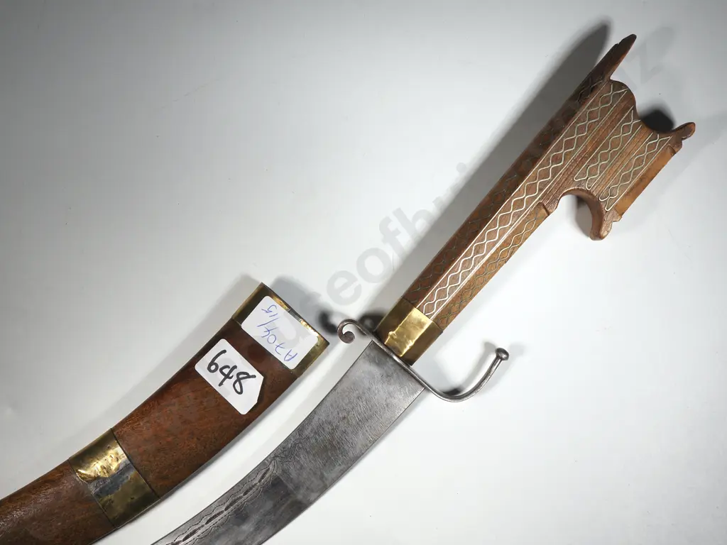 Nimcha Moroccan Wedding Sword w Wooden Scabbard. Image 1++