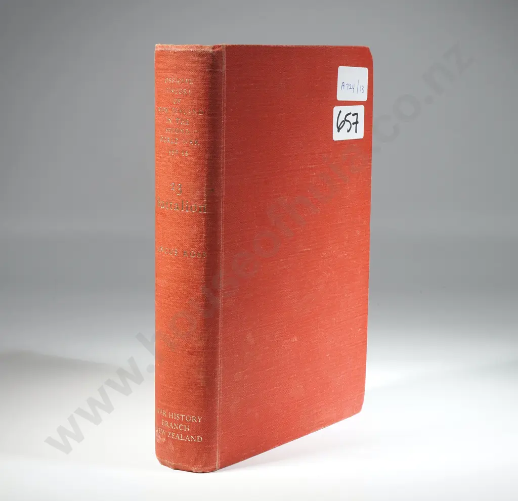Official History of New Zealand in the Second World War 1939-45 -23 Battalion, By Angus Ross Image 1++