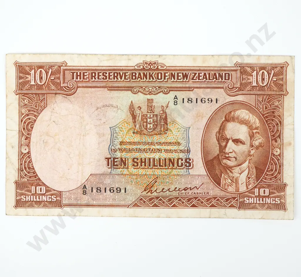 Ten Shilling Wilson Banknote  Image 1++