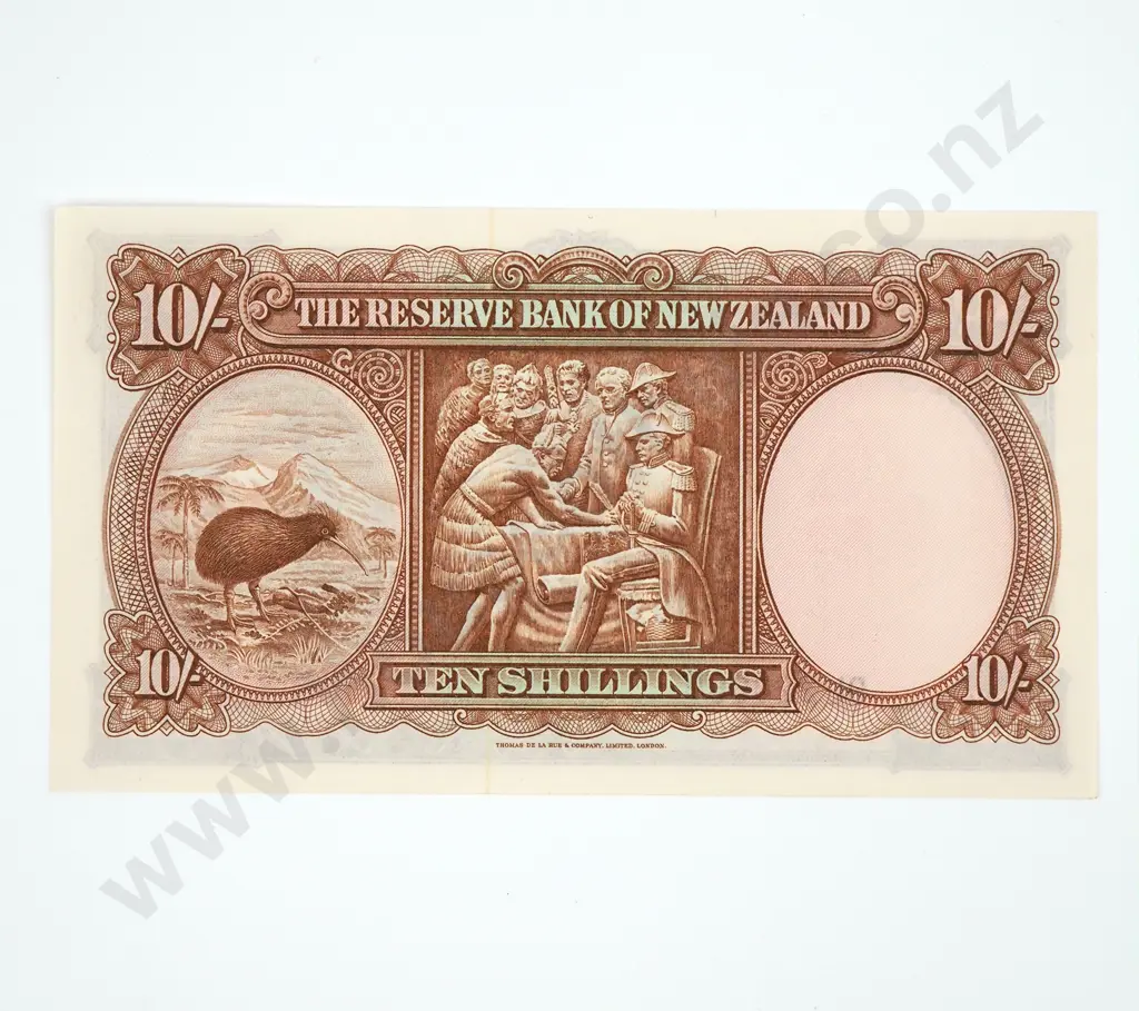 Ten Shilling Fleming Banknote - Last Prefix - UNC CV $250 Image 1++