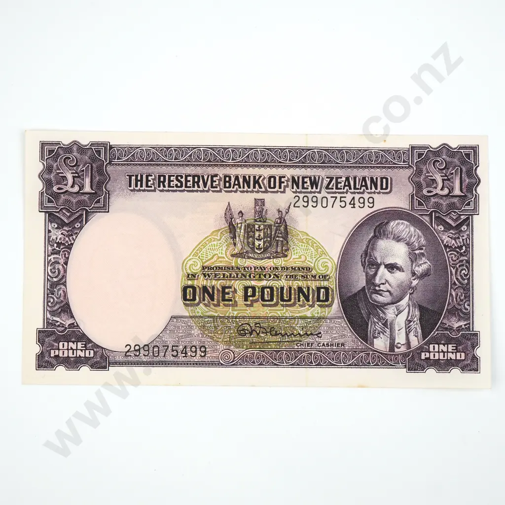 One Pound Fleming Banknote - UNC CV $175 Image 1++