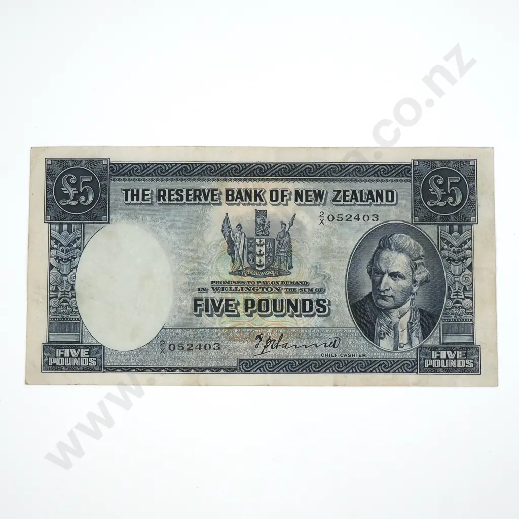 Five Pound Hanna Banknote - VF  Image 1++