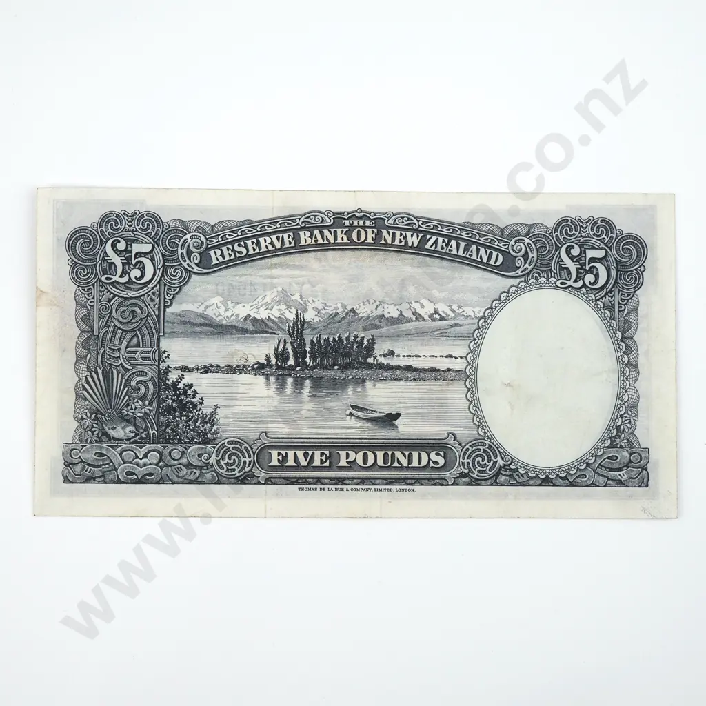 New Zealand Fleming Five Pound Banknote  Image 1++