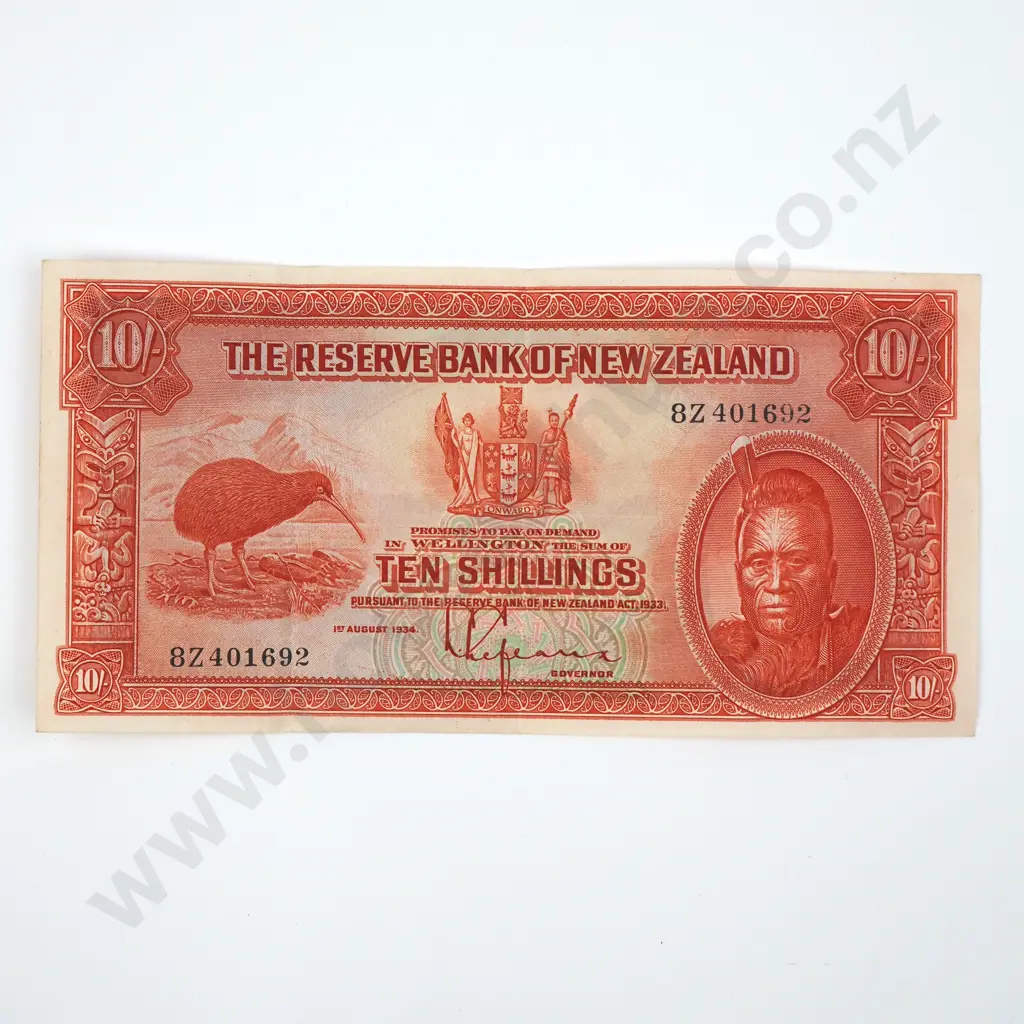 Ten Shilling Lefeaux Banknote - VF CV $1250 Image 1++