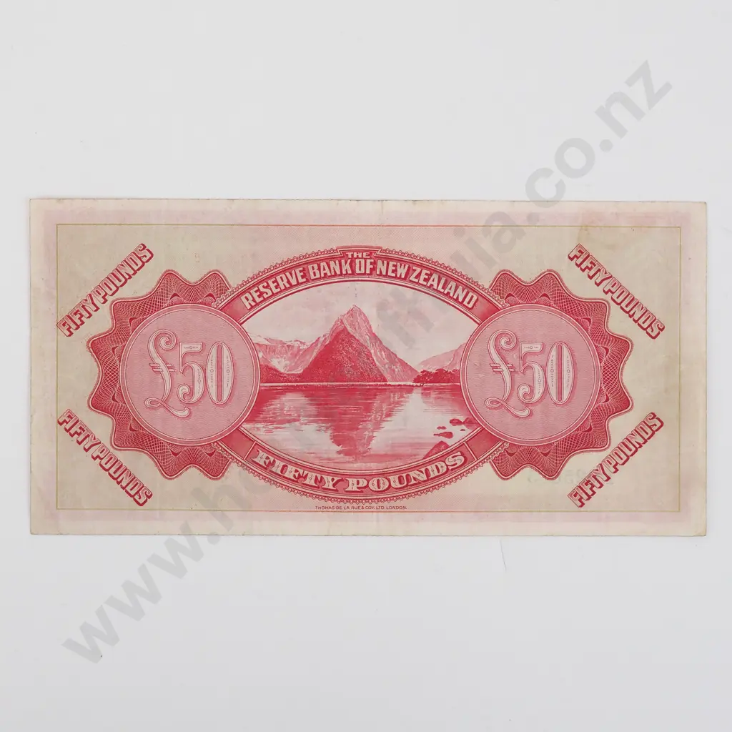 New Zealand Fifty Pound Lefeaux Banknote Image 1++
