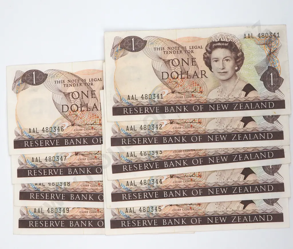 Nine Consecutive One Dollar Hardie Type II - EF or Better  Image 1++