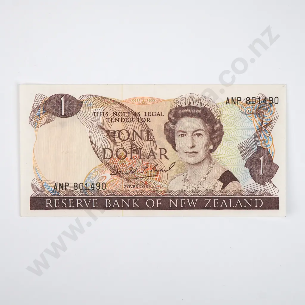 One Dollar Brash Banknote - AUNC w Slight Centre Crease  Image 1++