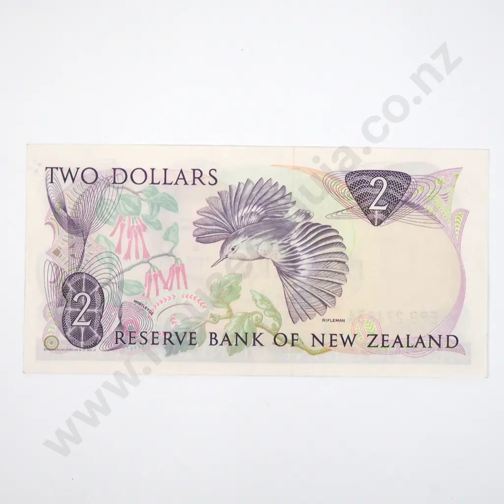 Two Dollar Brash Banknote - AUNC w Slight Centre Crease  Image 1++