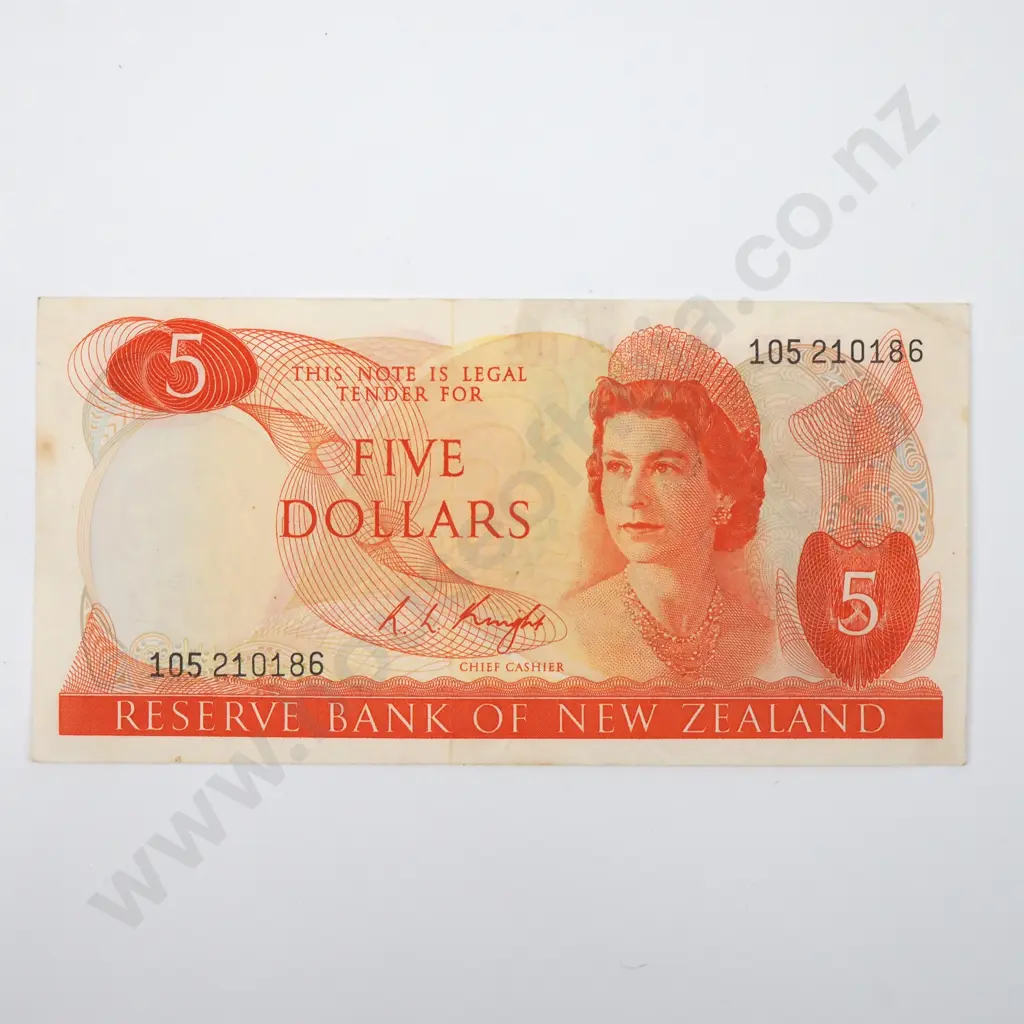 Five Dollar Knight Banknotes - EF CV $60  Image 1++