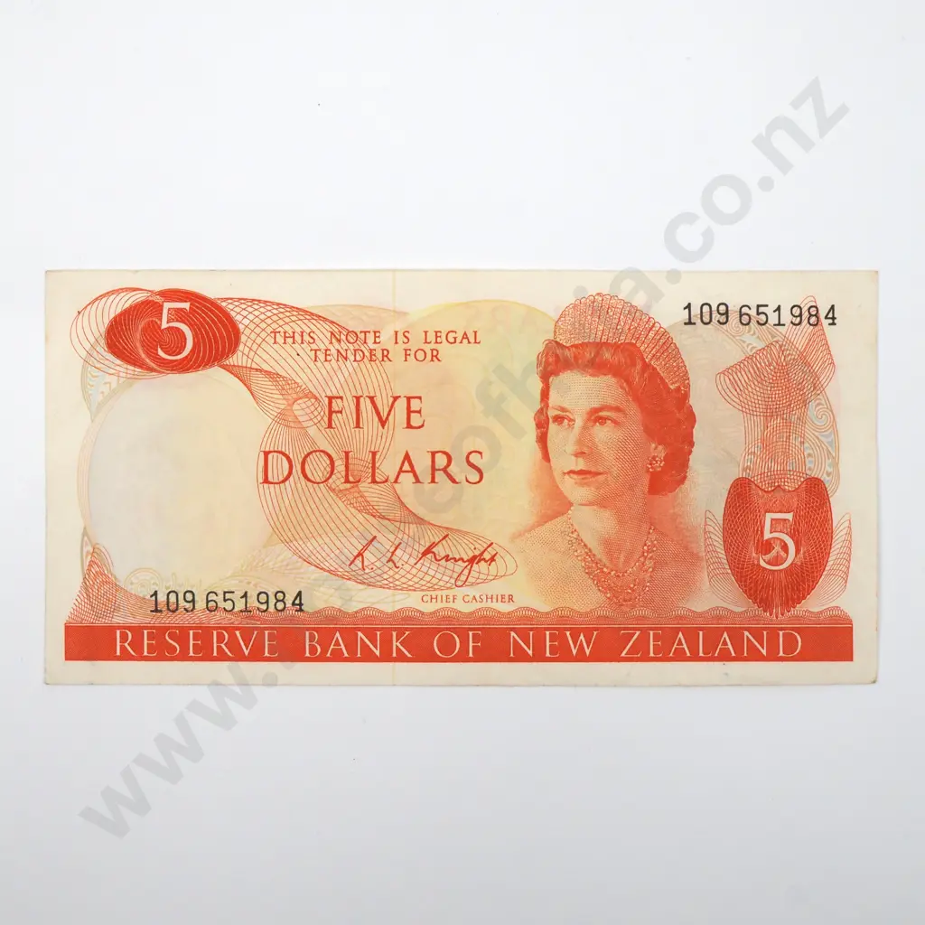 Five Dollar Knight Banknote - AUNC CV $100 Image 1++