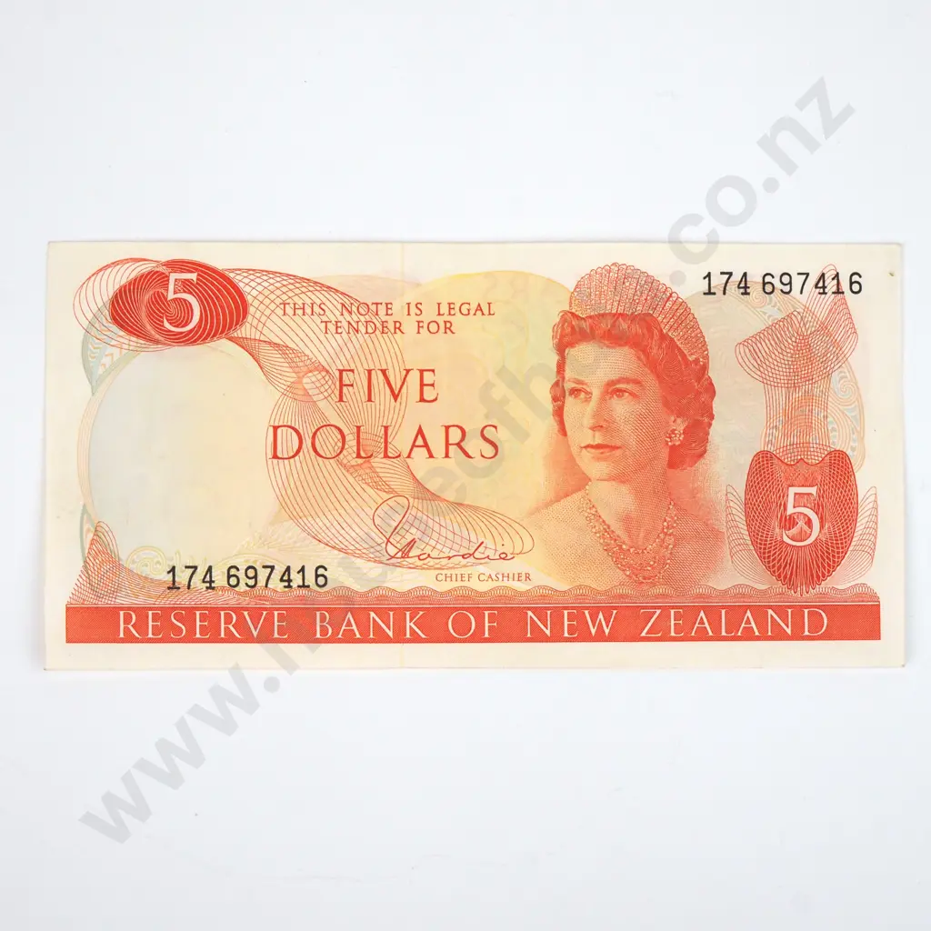 Five Dollar Hardie Type I Banknote - Last Prefix - AUNC CV $150 Image 1++