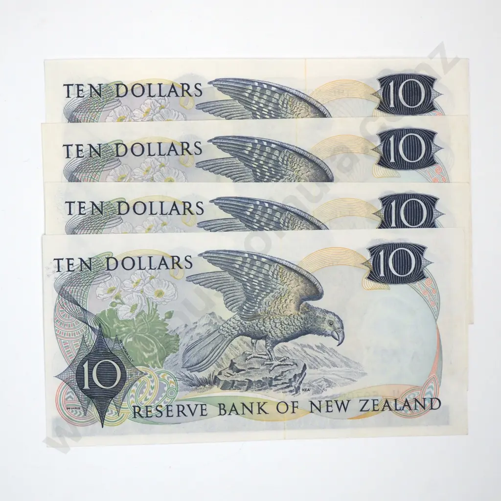 Four Ten Dollar Hardie Type I Banknotes - Various Prefixes - AUNC Total CV $500 Image 1++