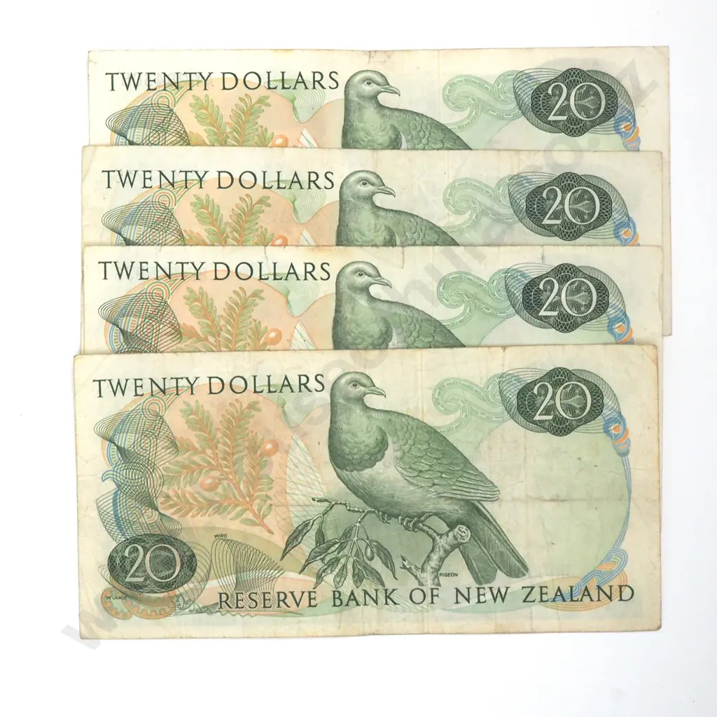 Four Twenty Dollar Wilks Banknotes - Various Prefixes - Average Condition  Image 1++