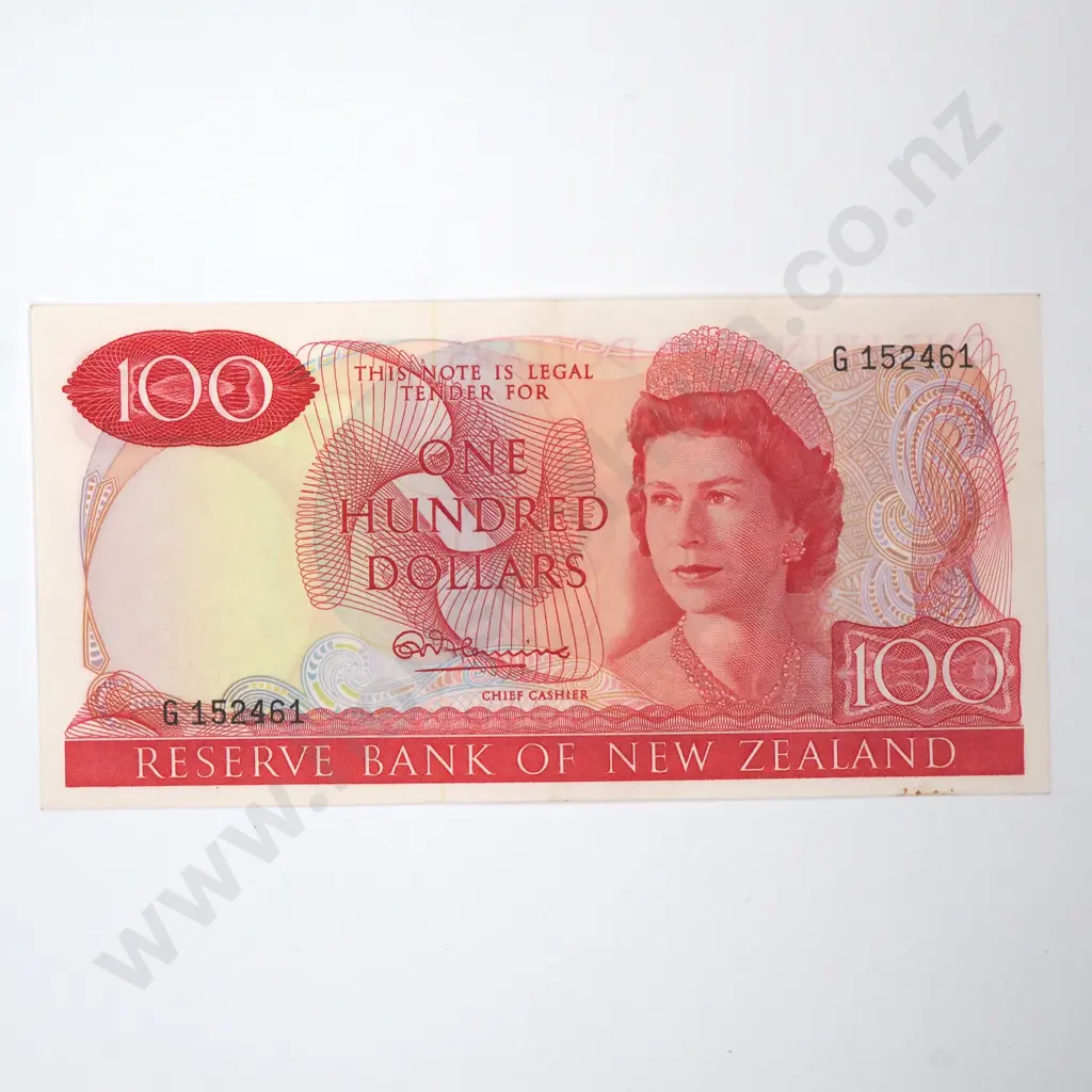 One Hundred Dollar Fleming Banknote - G Prefix - AUNC  Image 1++