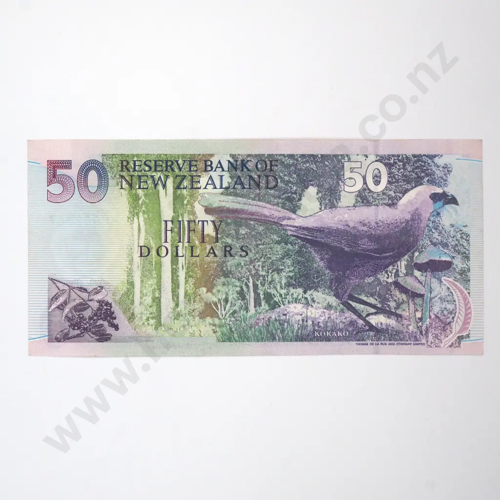 New Zealand Brash Fifty Dollar Banknote - Last Prefix AUNC  Image 1++