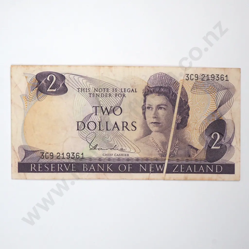 Two Dollar Printing Error Note - Hardie Type I Signature  Image 1++