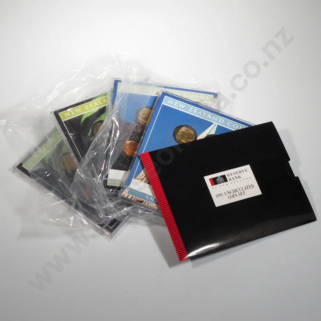 Five New Zealand UNC Coin Sets  Image 1++