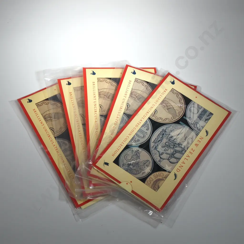 Five New Zealand UNC Coin Sets  Image 1++