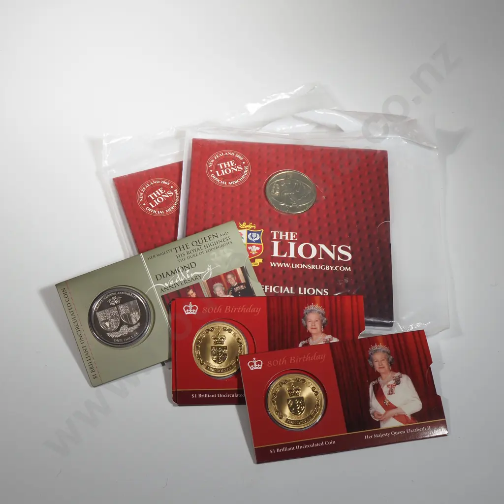 Five New Zealand UNC Dollar Coins Image 1++