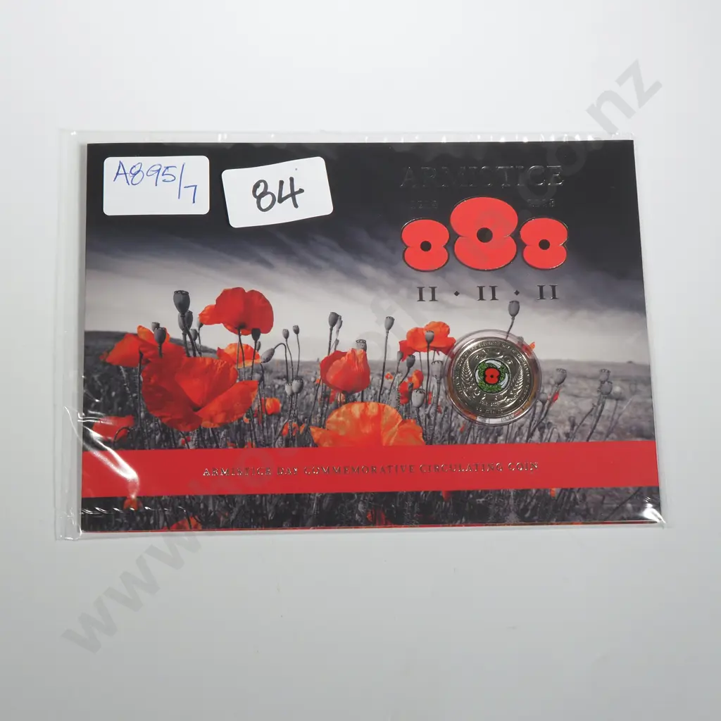 1918-2018 New Zealand UNC 50 Cent Armistice Coin Pack Image 1++