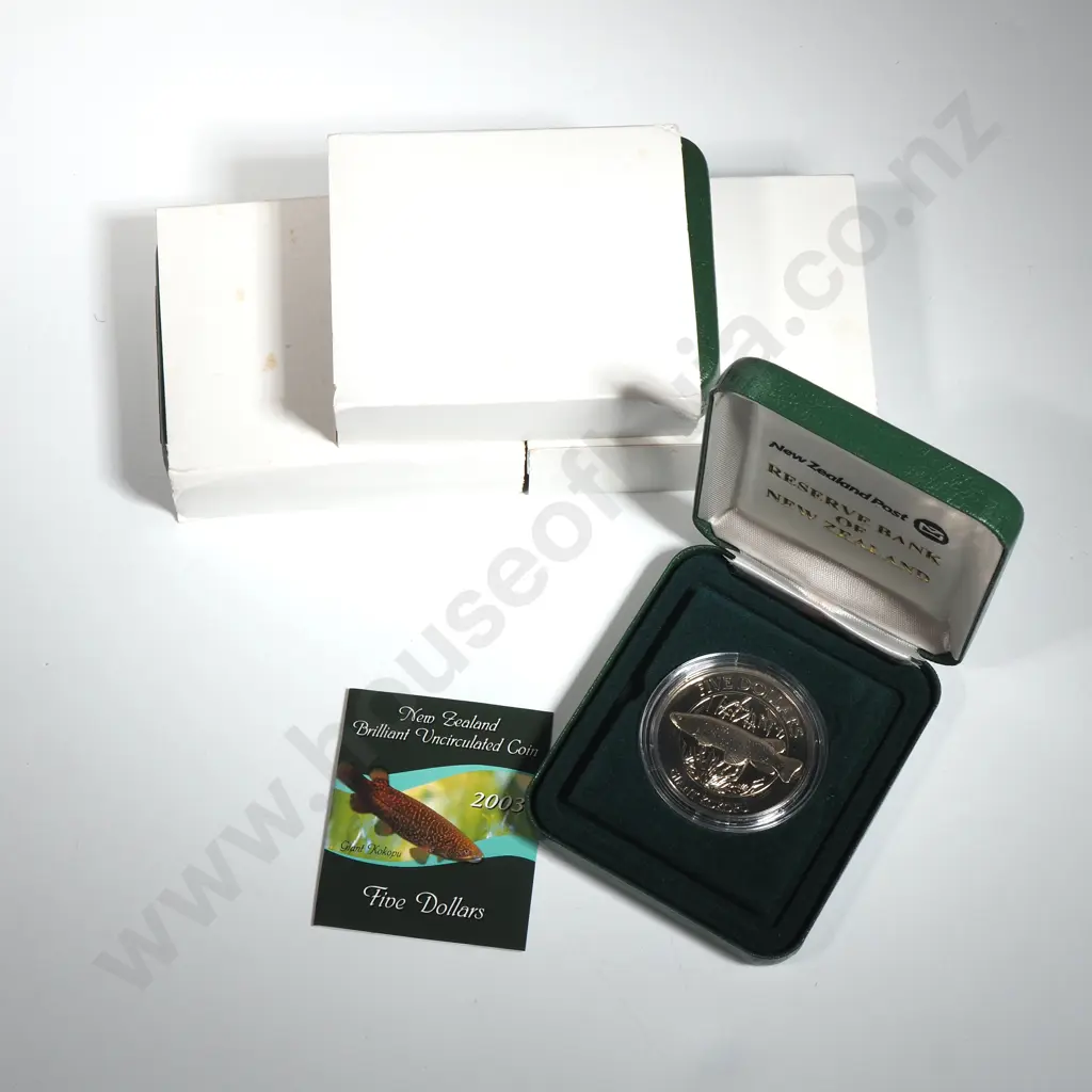 Four 2003 Cased UNC Five Dollar Coins  Image 1++