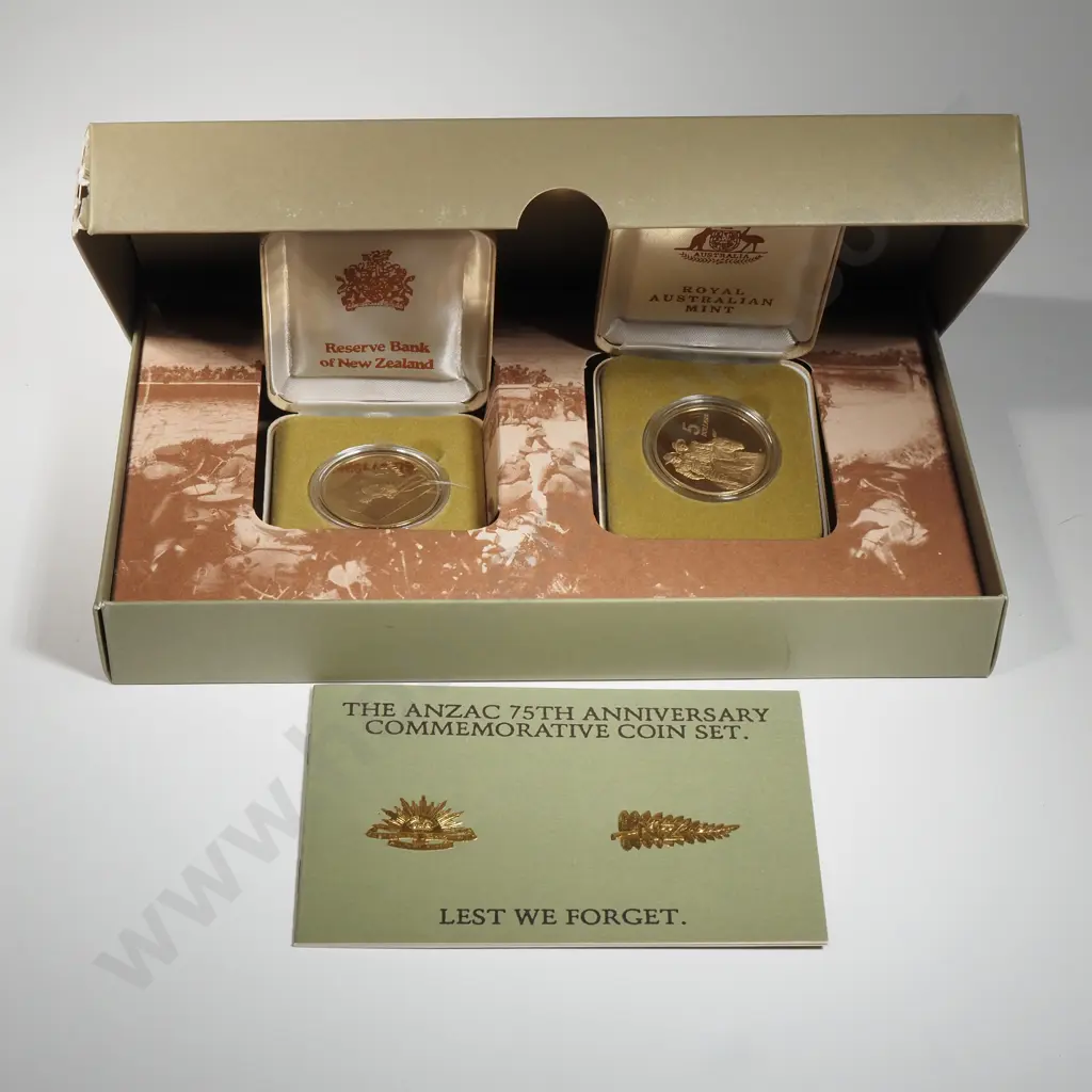 1990 Anzac 75th Anniversary Commemorative Coin Set  Image 1++
