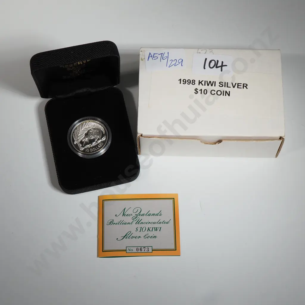 1998 Kiwi Silver $10 Dollar Proof Coin  Image 1++