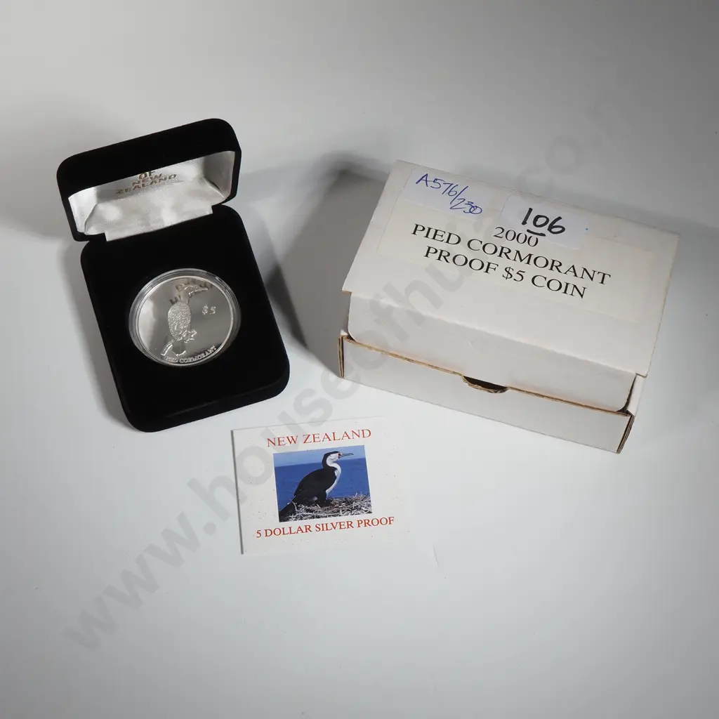 2000 Pied Cormorant Proof Silver $5 Coin  Image 1++