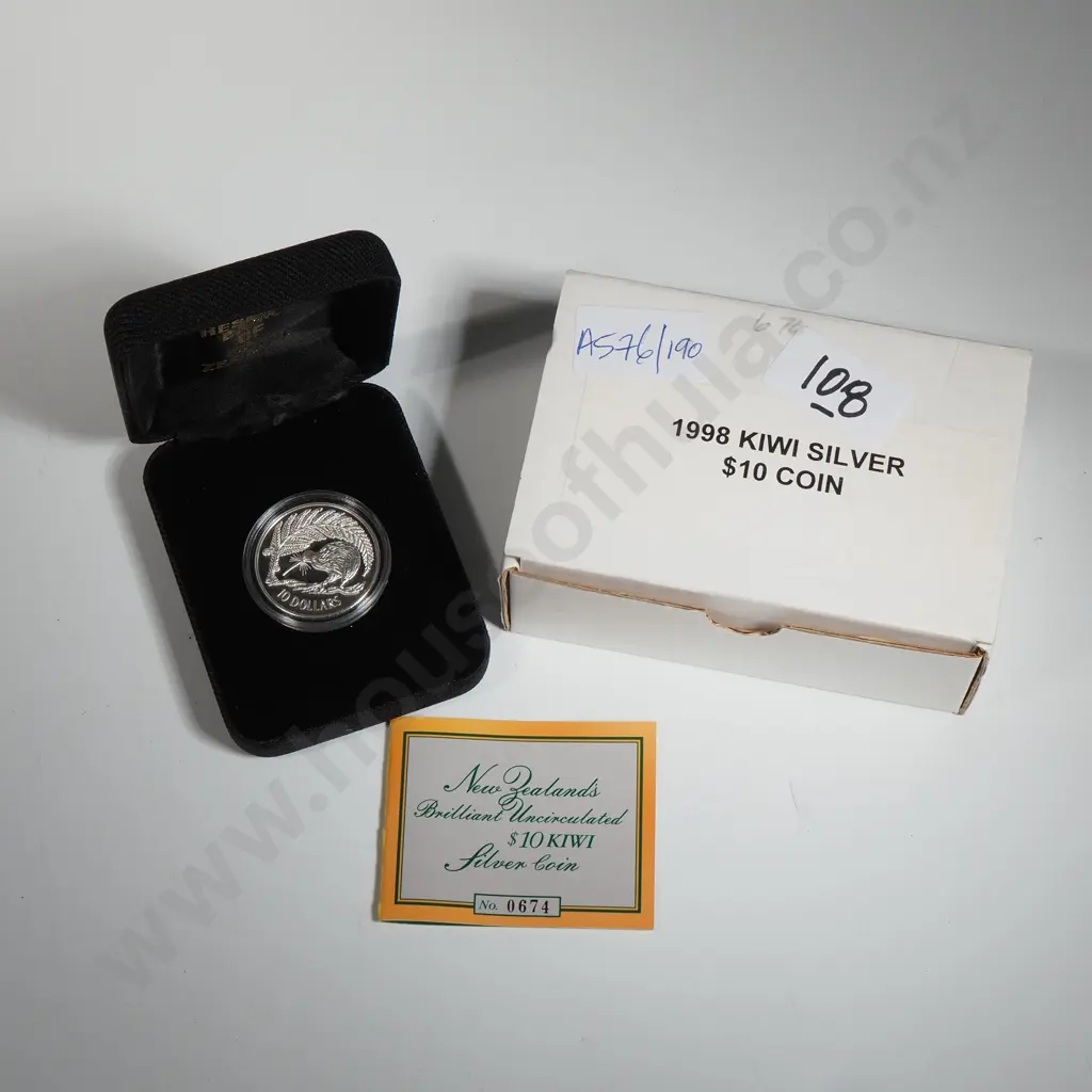 1998 Kiwi Silver $10 Proof Coin Image 1++