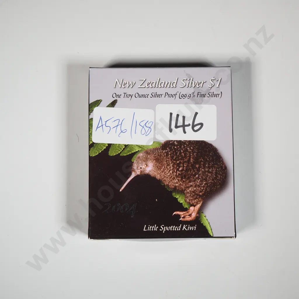 2004 New Zealand Silver Proof Dollar Coin Image 1++