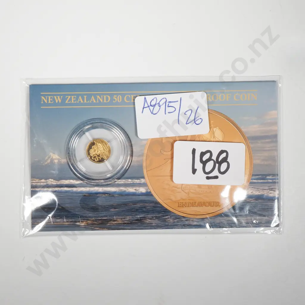 New Zealand 50 Cent .5 Gram Proof Coin  Image 1++