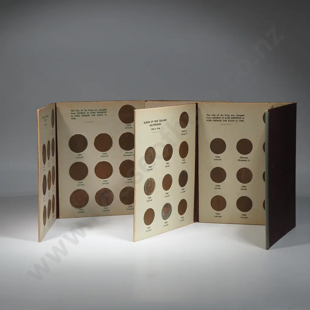 Complete Bertrand New Zealand Penny & Half Penny Albums  Image 1++