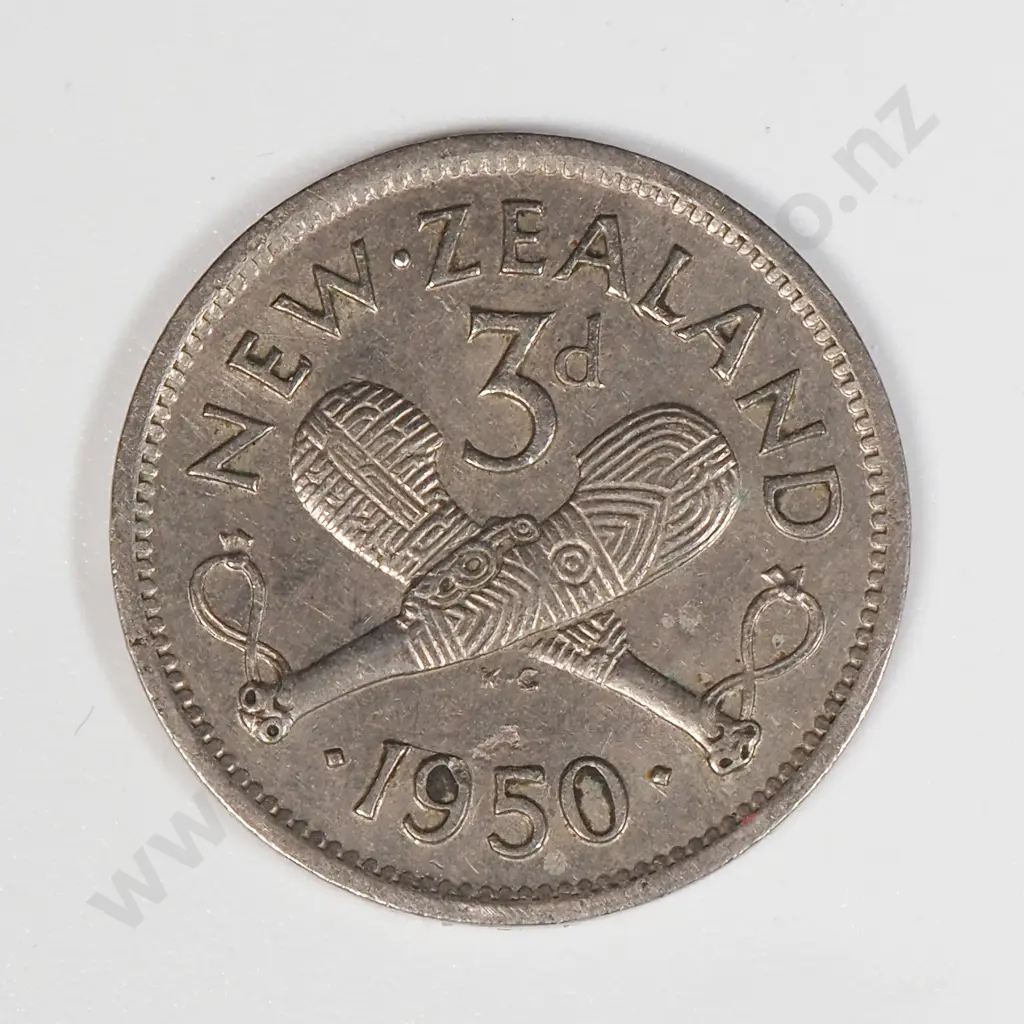 Large Assorted lot of New Zealand 1950 Threepence Coins  Image 1++