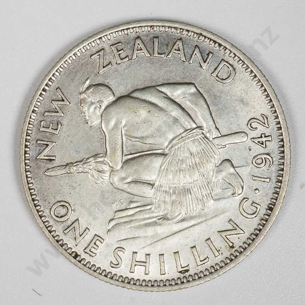 1942 New Zealand Shilling - Better Grade  Image 1++