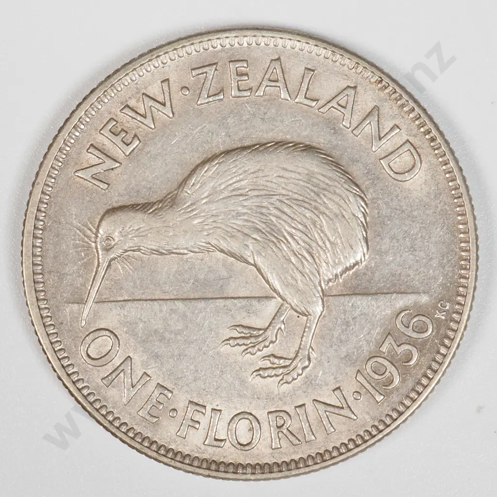 1936 New Zealand Florin - Better Grade  Image 1++