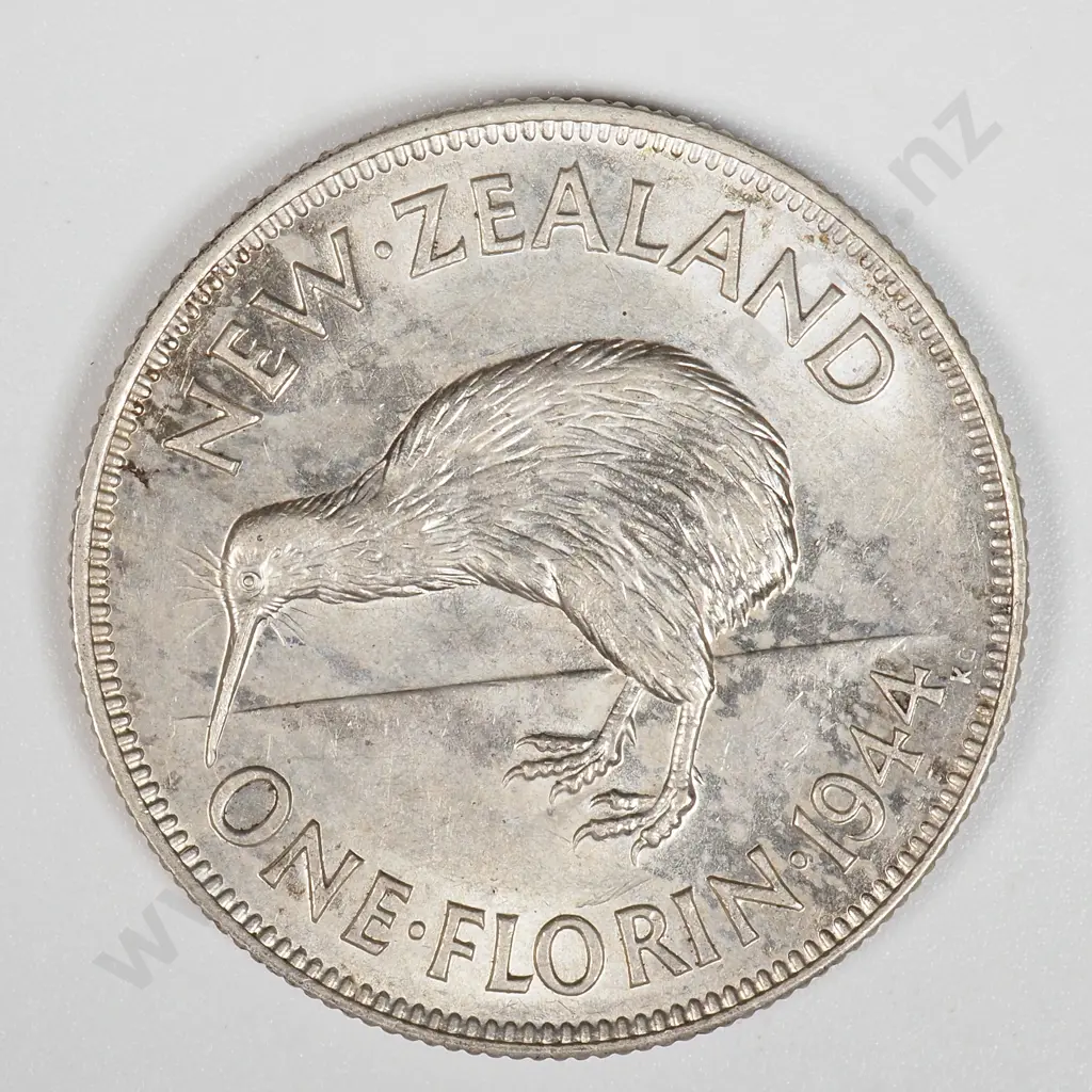 1944 New Zealand Florin - Better Grade  Image 1++