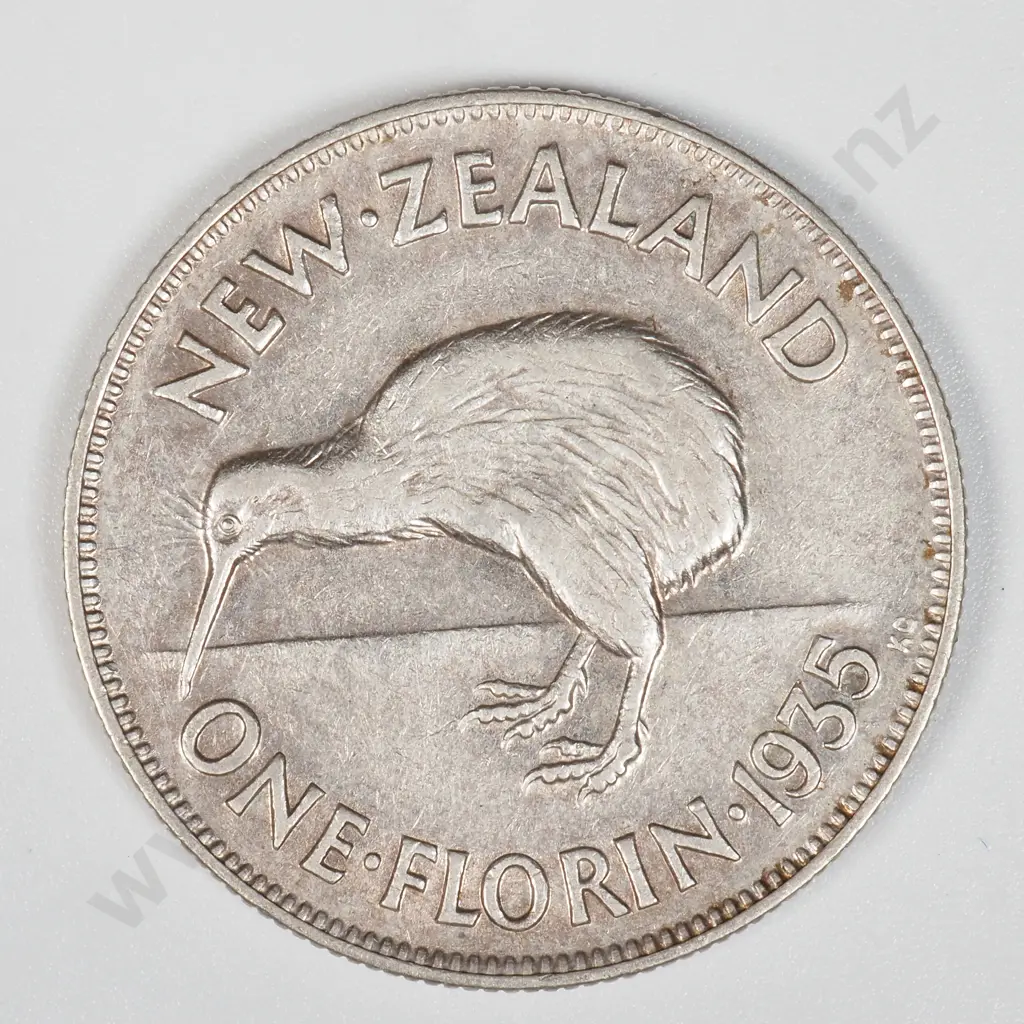 1935 New Zealand Florin - Better Grade Image 1++